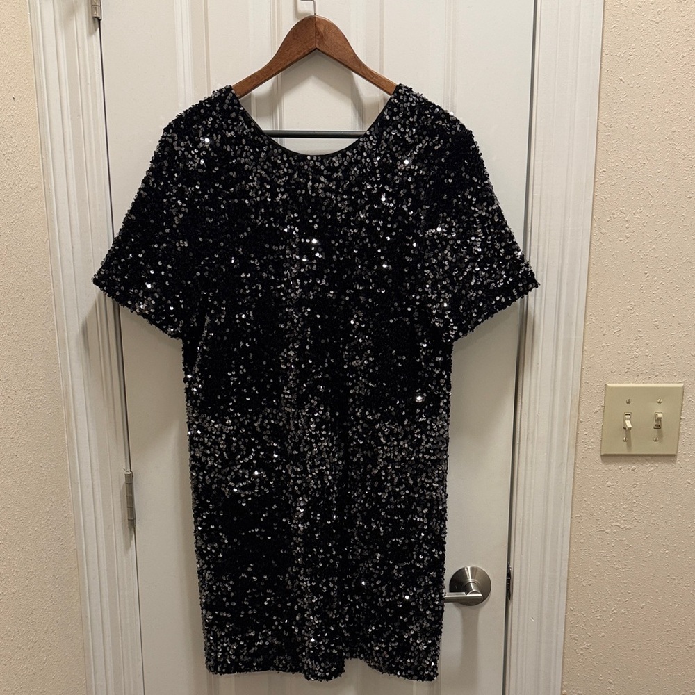 Black Sequin Dress